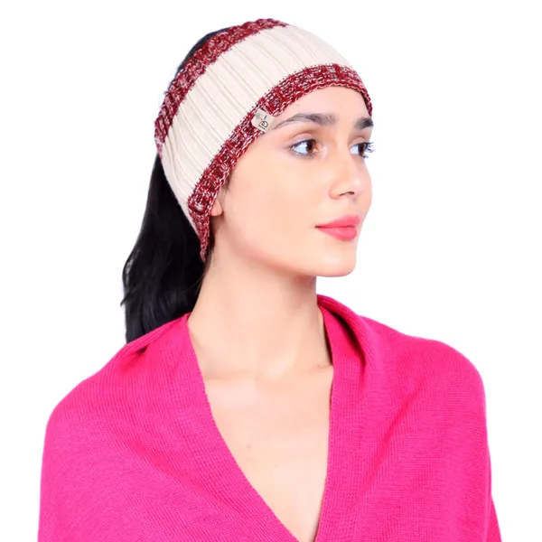 Cream_Woolen_Headband_For_Women