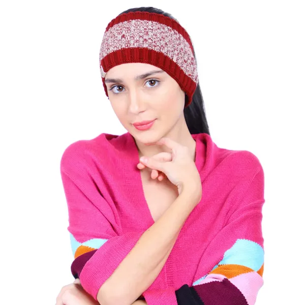 Maroon_Woolen_Headband_For_Women