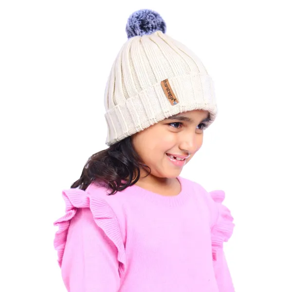 Cream_Woolen_Cap_For_Unisex_Child