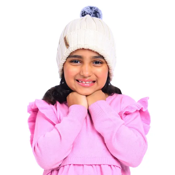 Cream_Woolen_Cap_For_Unisex_Child