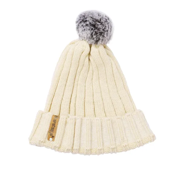Cream_Woolen_Cap_For_Unisex_Child