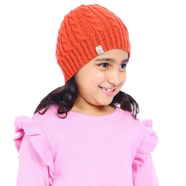 Orange_Woolen_Cap_For_Unisex_Child