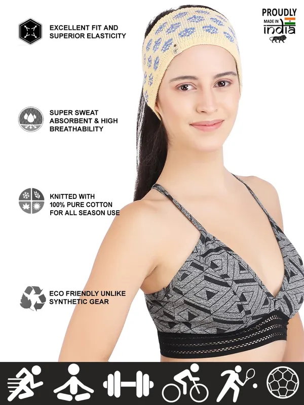 Cream_&_Grey_Woolen_Headband_For_Women
