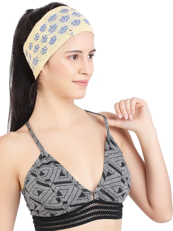 Cream_&_Grey_Woolen_Headband_For_Women