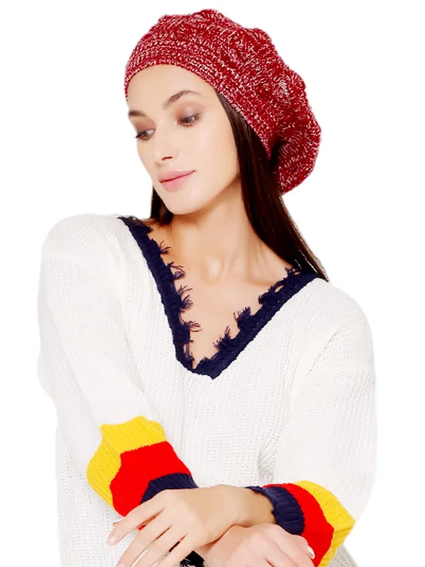 Maroon_Woolen_Cap_For_Women