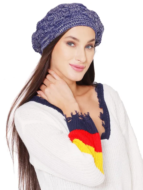 Denim_Woolen_Cap_For_Women