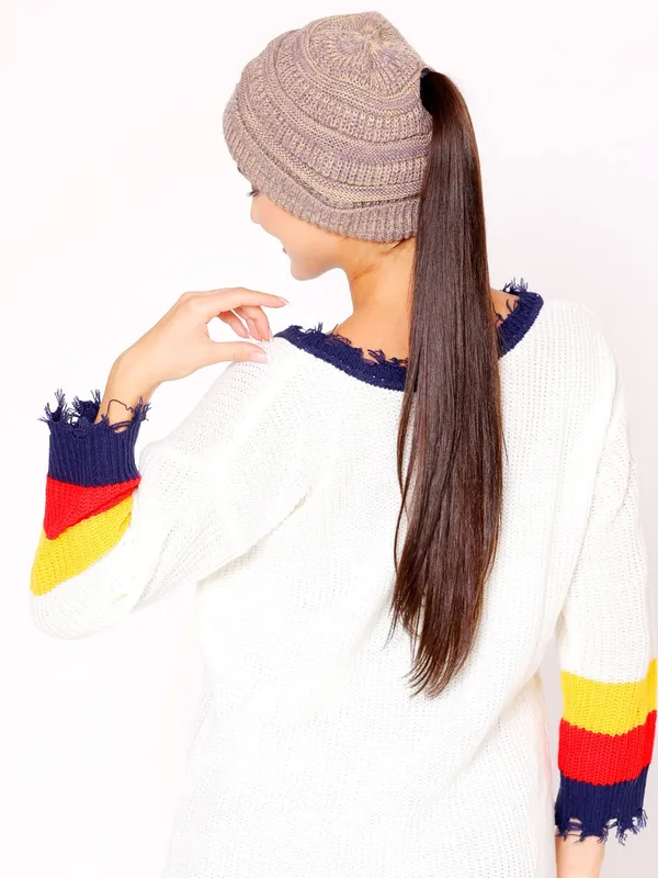 Biege_Woolen_Cap_For_Women