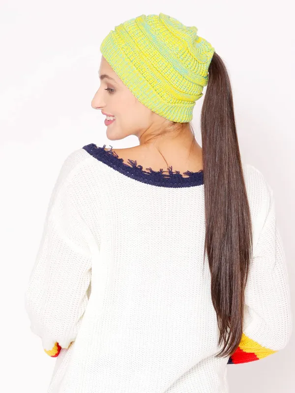 Lime_Woolen_Cap_For_Women