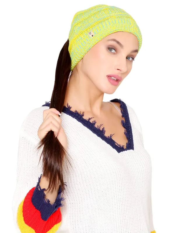 Lime_Woolen_Cap_For_Women