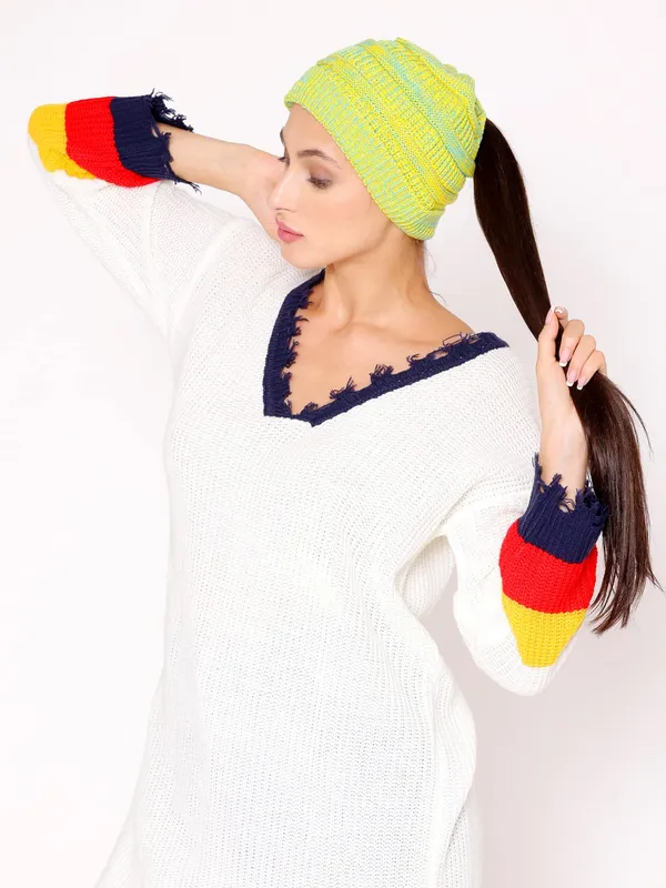 Lime_Woolen_Cap_For_Women