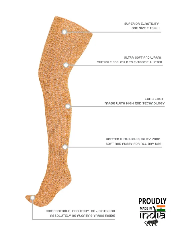 Orange_Woolen_Socks_For_Women