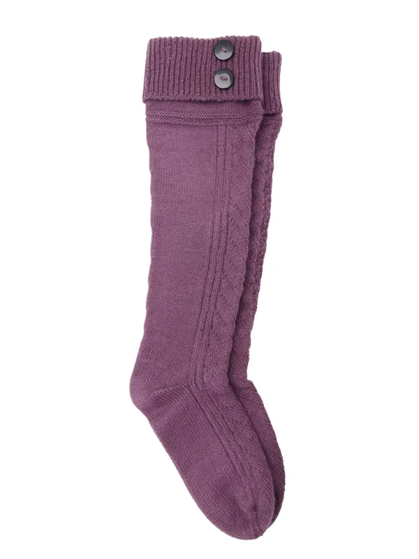 1_Pair_Women_Wool_Socks_Winter_Vintage_Warm_Soft_Thick_Knit_Woolen_Knee_Length_Socks_(Purple)