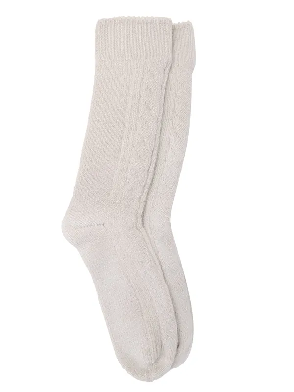 Cream_Woolen_Socks_For_Women