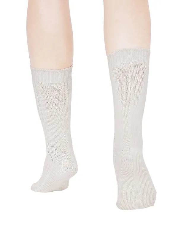 Cream_Woolen_Socks_For_Women