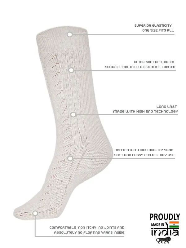 Cream_Woolen_Socks_For_Women