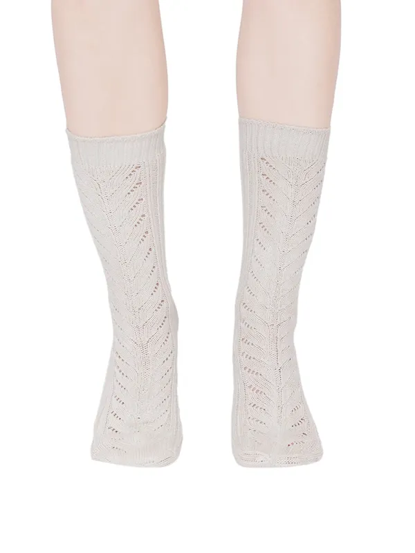 Cream_Woolen_Socks_For_Women