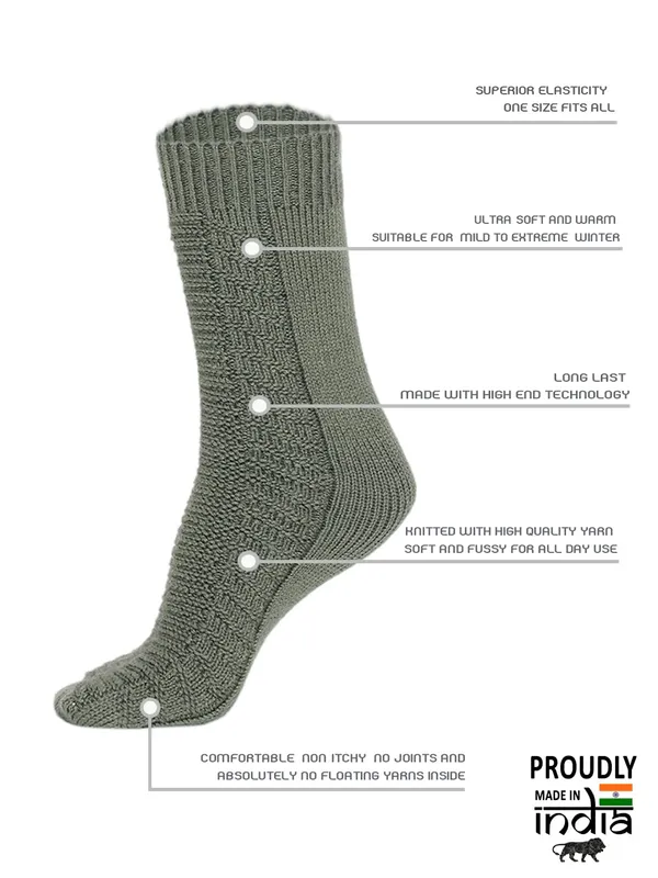 Olive_Woolen_Socks_For_Women