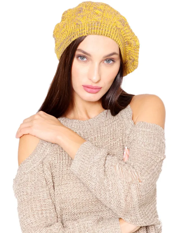 Yellow_Woolen_Cap_For_Women