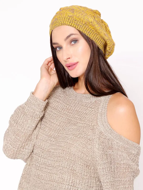 Yellow_Woolen_Cap_For_Women