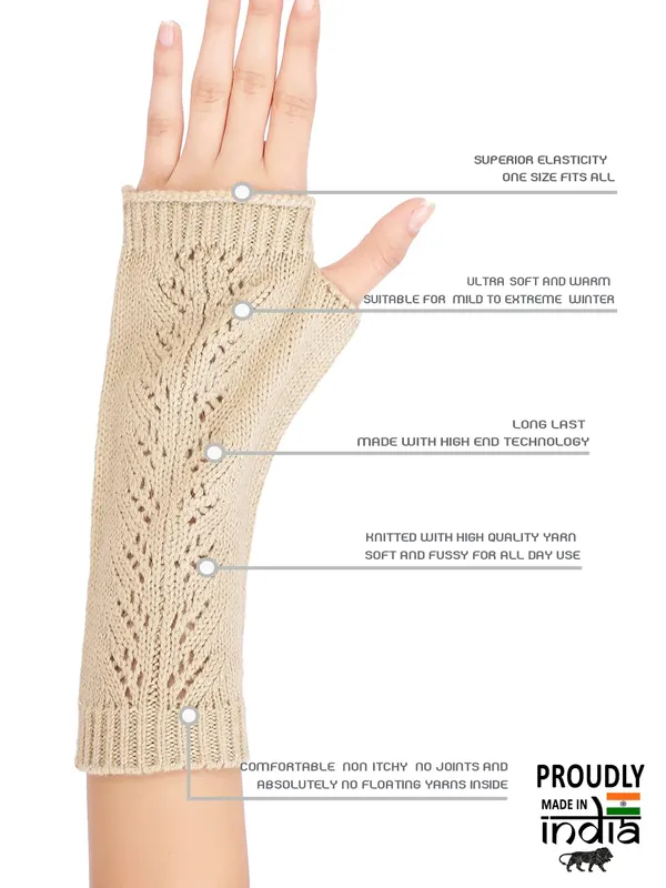 Beige_Woolen_Gloves_For_Women