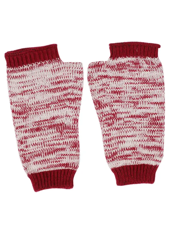 Maroon_Woolen_Gloves_For_Women