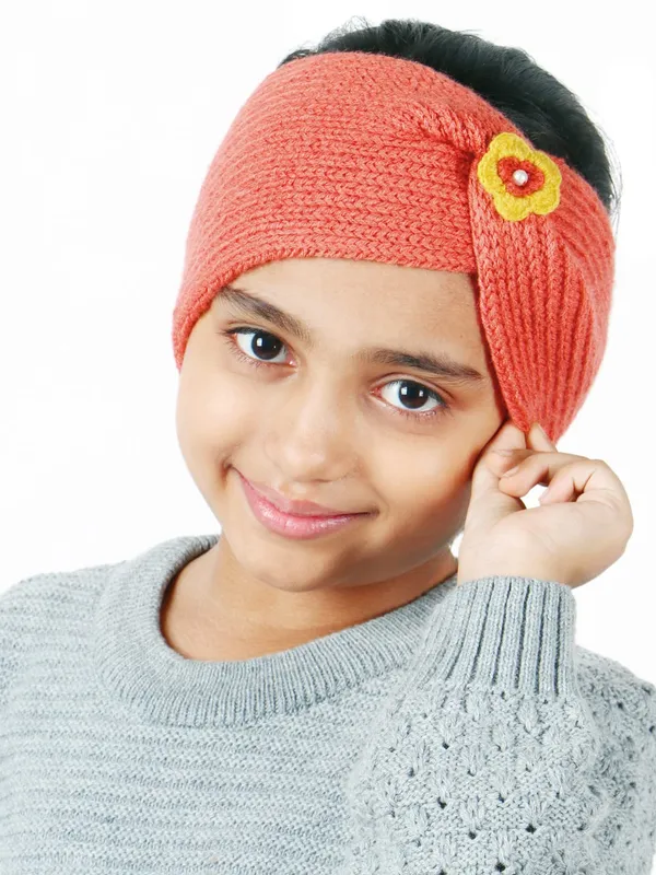 Orange_Woolen_Earmuff_For_Girls