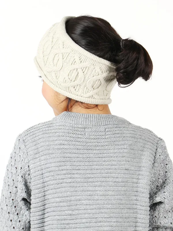 Cream_Woolen_Earmuff_For_Girls
