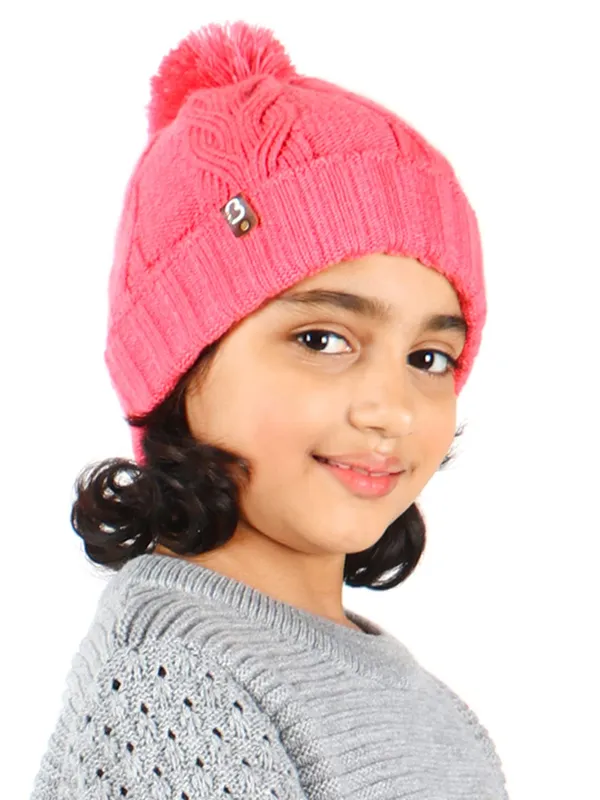 Pink_Woolen_Cap_For_Unisex_Child