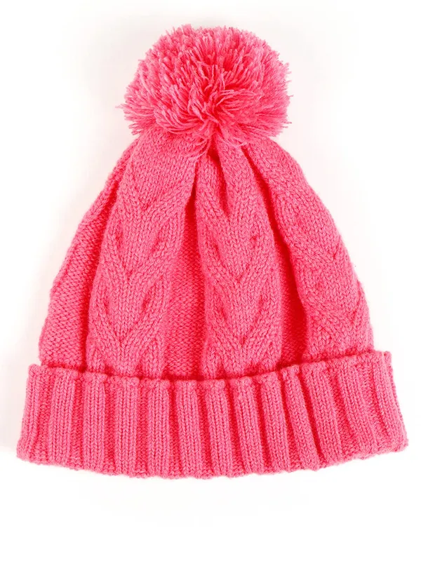 Pink_Woolen_Cap_For_Unisex_Child