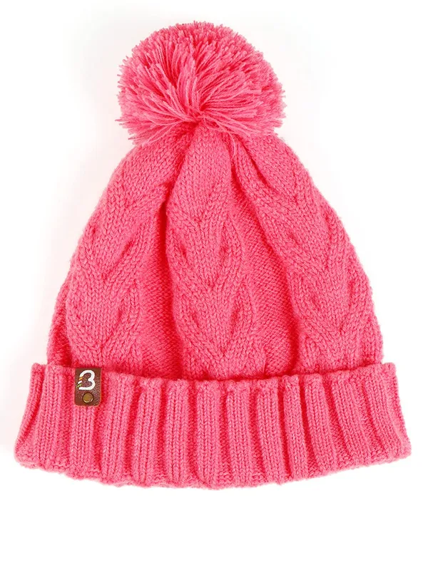 Pink_Woolen_Cap_For_Unisex_Child