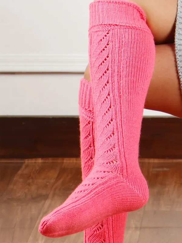 Pink_Woolen_Socks_For_Girls