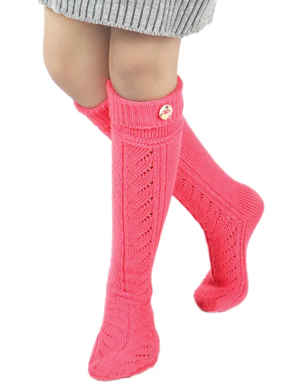 Pink_Woolen_Socks_For_Girls
