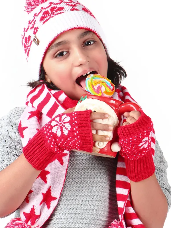 Red_Woolen_Gloves_For_Unisex_Child