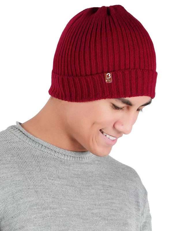 Maroon_Woolen_Cap_For_Men