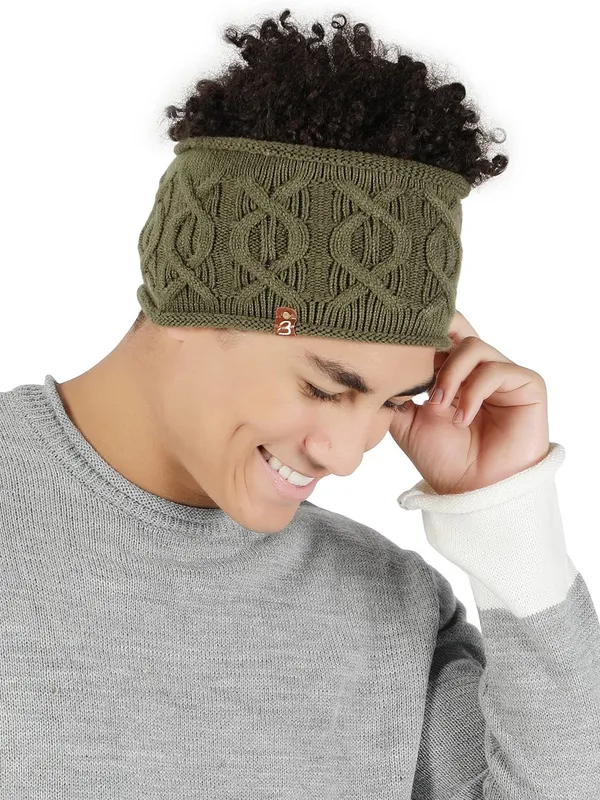 Olive_Woolen_Earwarmer_For_Men