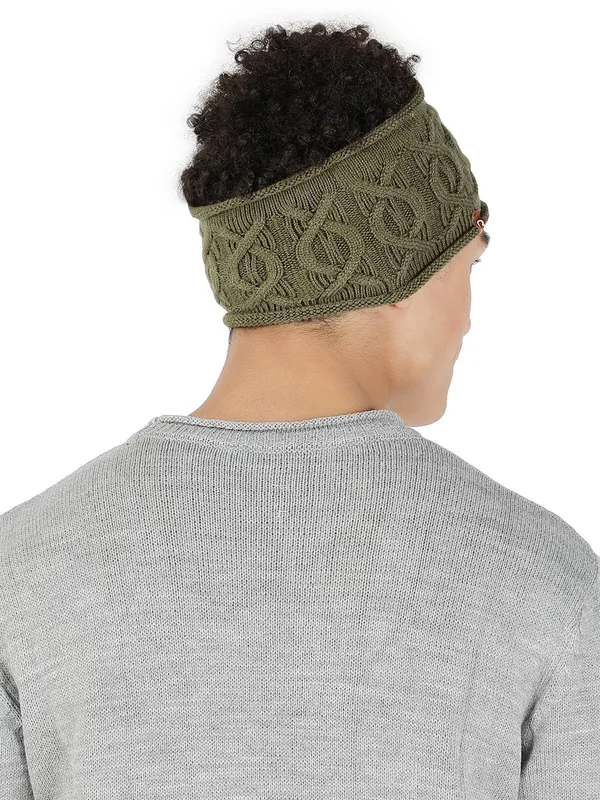 Olive_Woolen_Earwarmer_For_Men