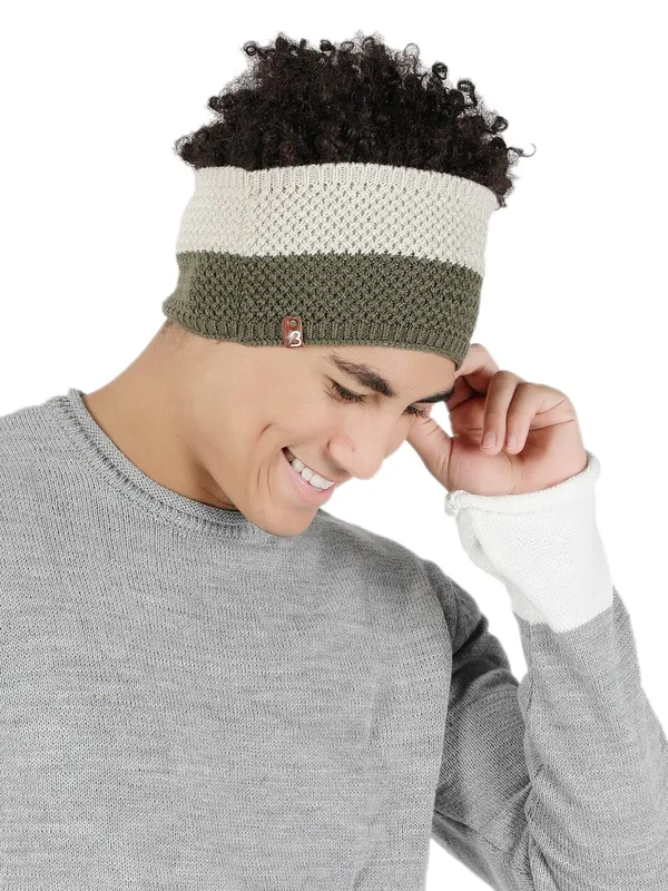 Olive_Woolen_Earwarmer_For_Men
