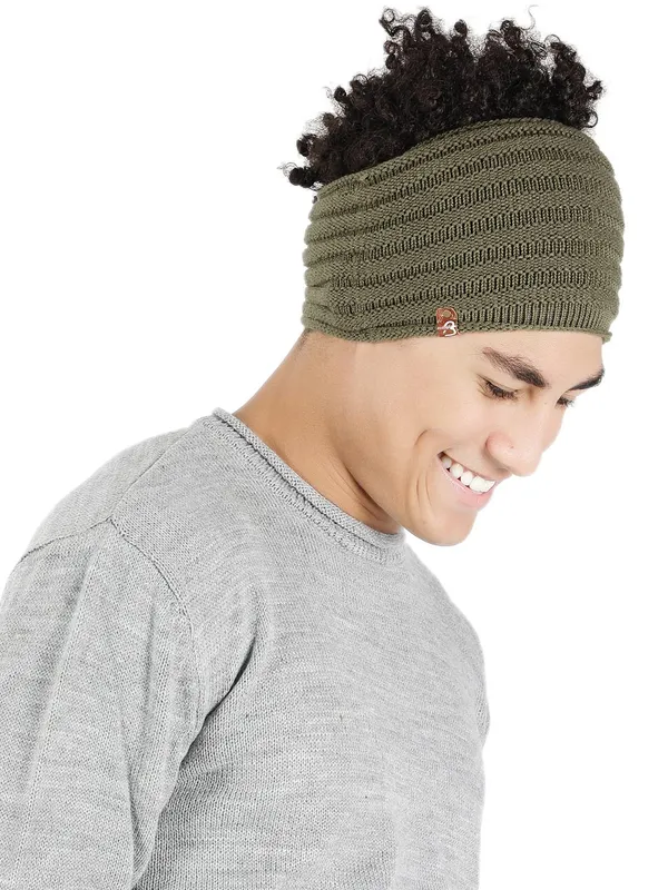 Olive_Woolen_Earwarmer_For_Men