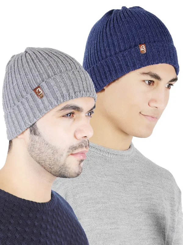 Grey_&_Blue_Woolen_Cap_For_Men