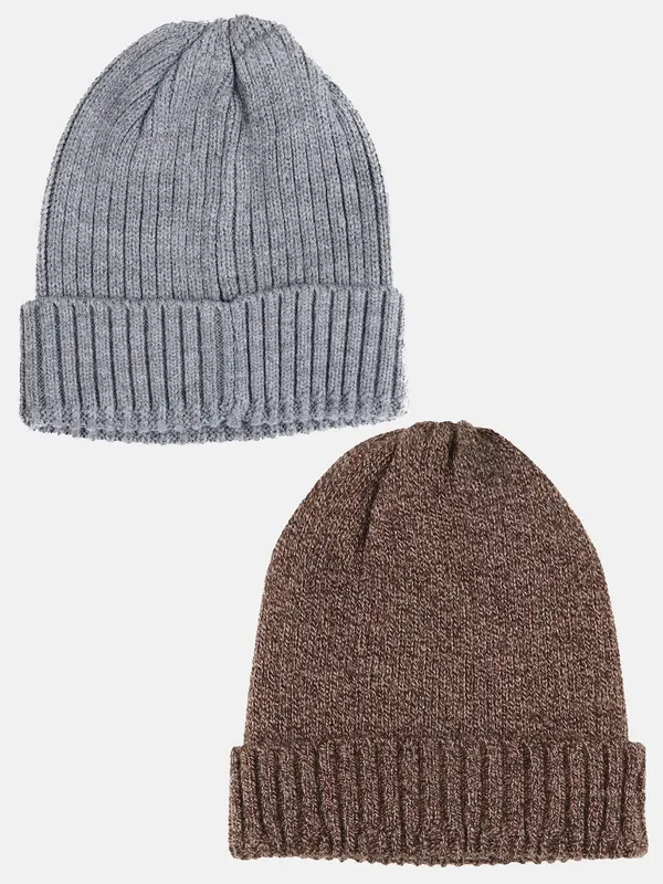 Brown_&_Grey_Woolen_Cap_For_Men