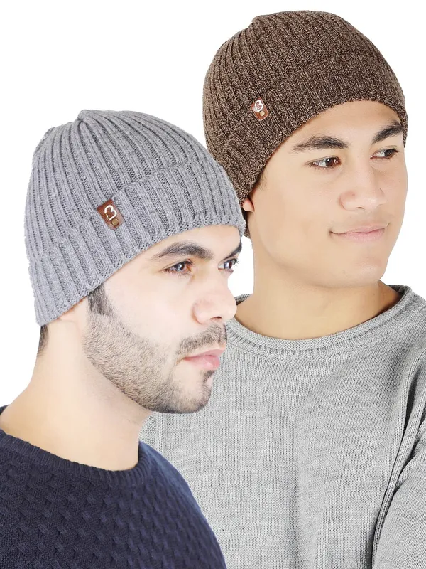 Brown_&_Grey_Woolen_Cap_For_Men