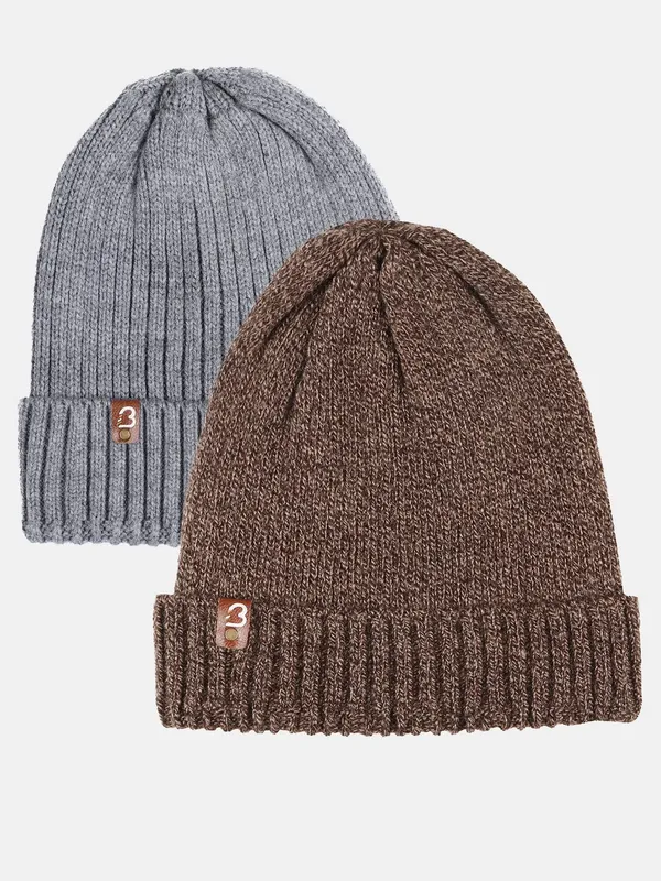 Brown_&_Grey_Woolen_Cap_For_Men