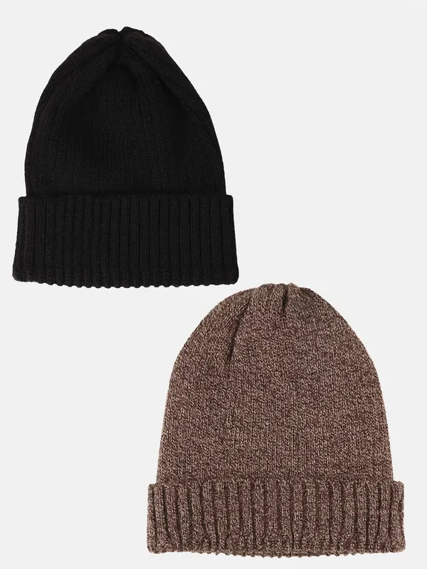 Brown_&_Black_Woolen_Cap_For_Men