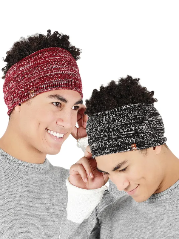Black_&_Maroon_Woolen_Earwarmer_For_Men