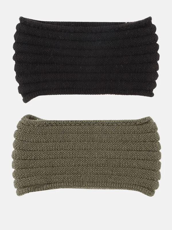 Olive_&_Black_Woolen_Earwarmer_For_Men