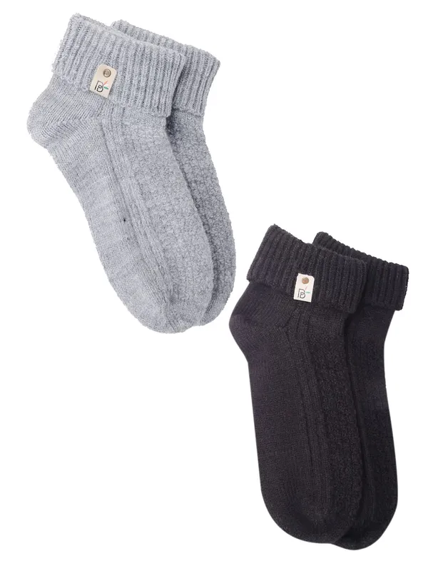 Grey_Woolen_Socks_For_Women_(Pack_Of_2)
