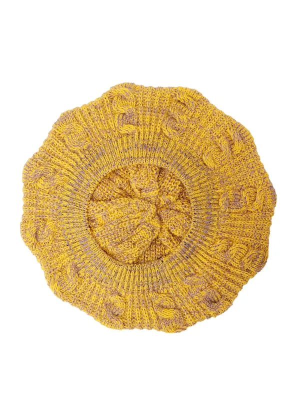 Yellow_Woolen_Cap_For_Women