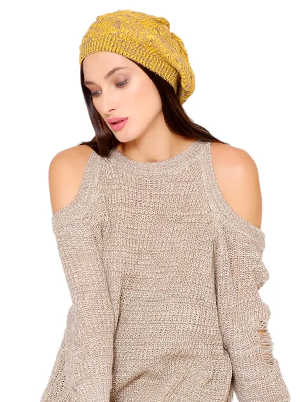 Yellow_Woolen_Cap_For_Women