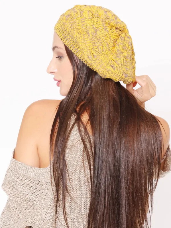 Yellow_Woolen_Cap_For_Women