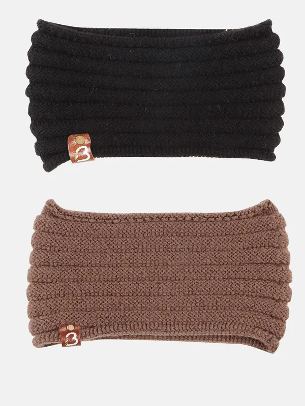 Black_&_Brown_Woolen_Earwarmer_For_Unisex_(Pack_Of_2)